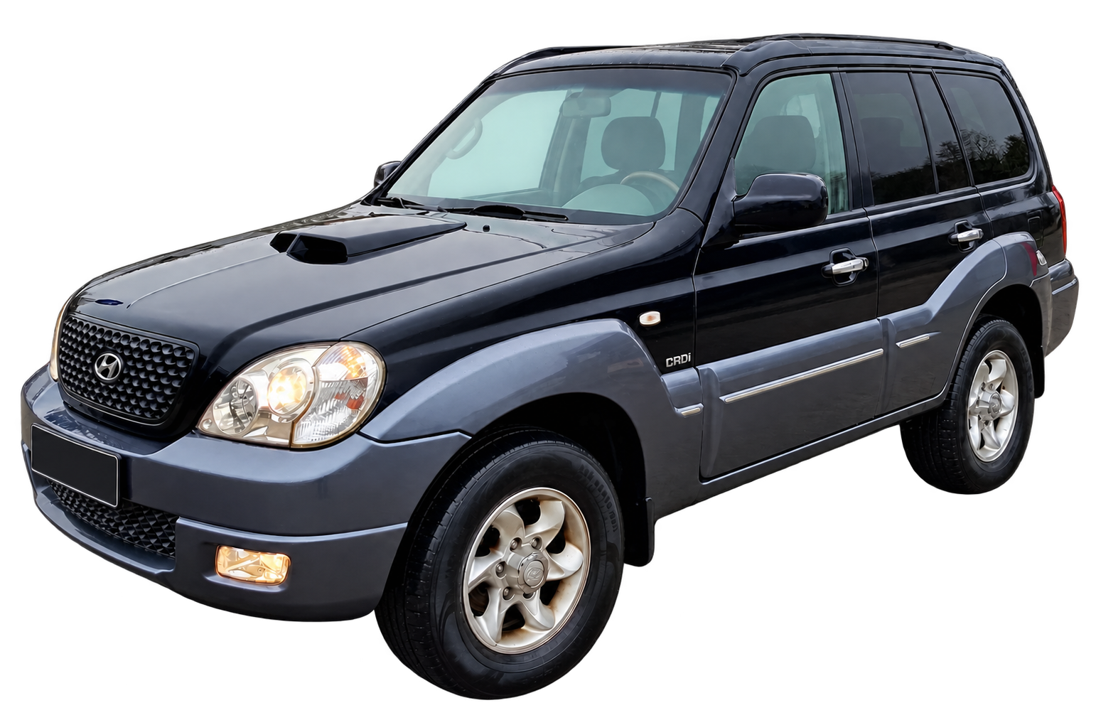 Freigestelltes dunkelblau-graues SUV aus einer eigenen Aufnahme